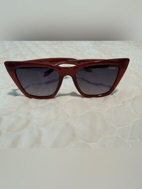 Quay Australia Cat-Eye Sunglasses in Burgundy